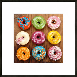 Nielsen Gerahmtes Bild „Donuts“ 50,0 x 50,0 cm