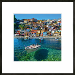Nielsen Gerahmtes Bild „Griechenland Boot“ 50,0 x 50,0 cm