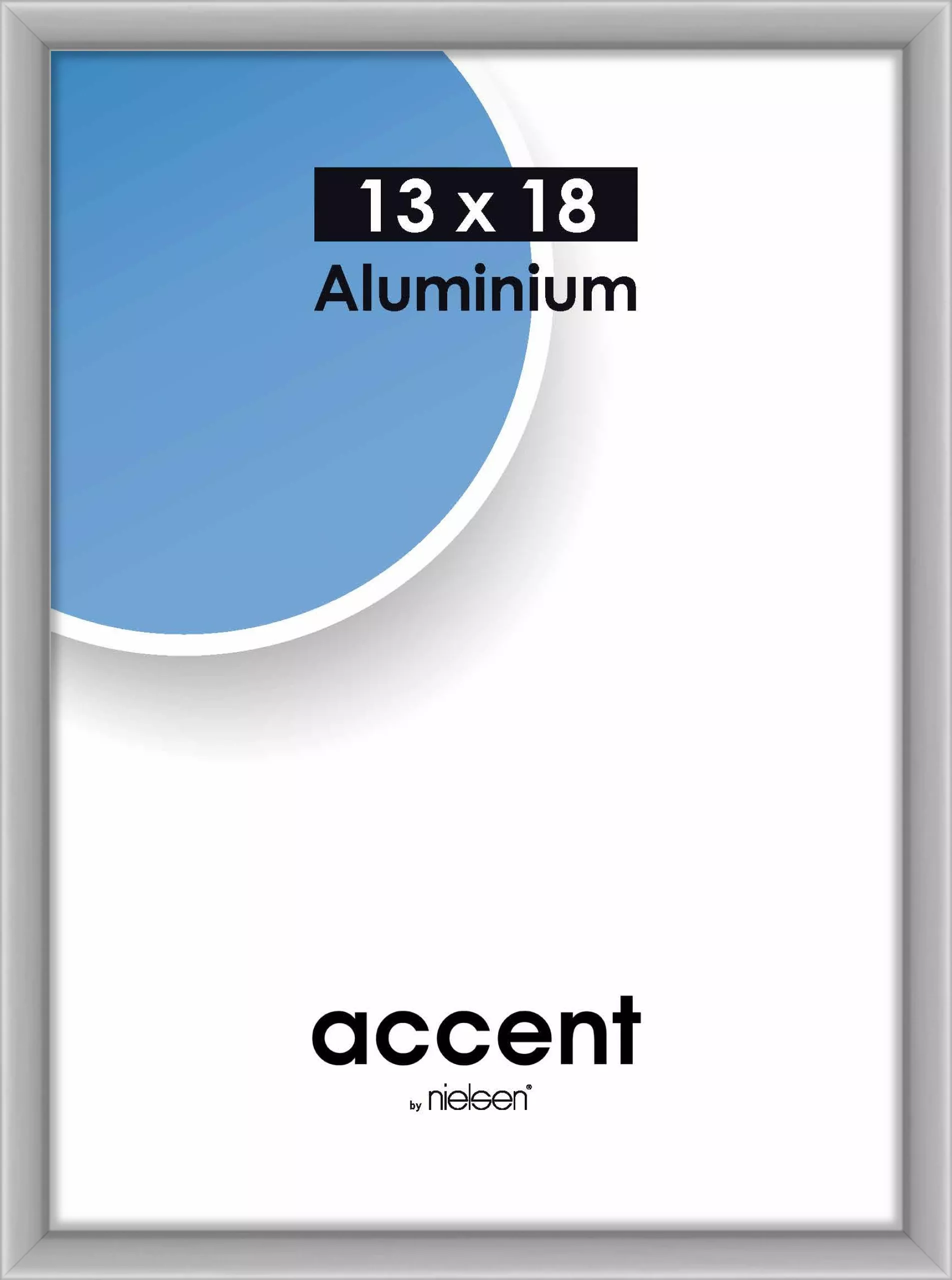 Wechselrahmen Accent Alu Silber matt 13,0 x 18,0 cm