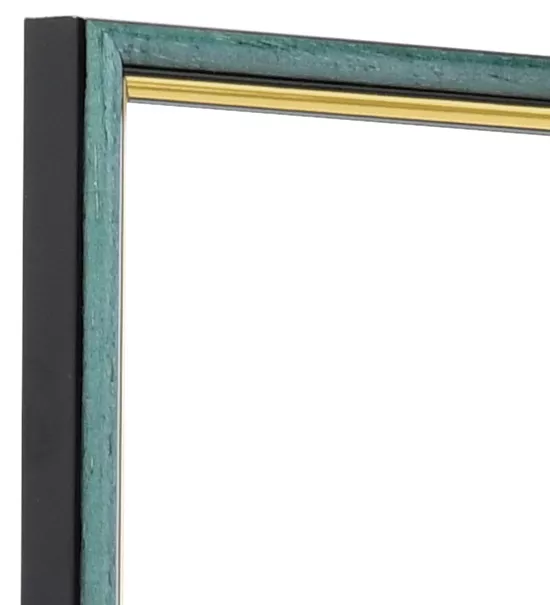 Holz-Bilderrahmen Heidelberg Normalglas blau/gold 9x13 cm