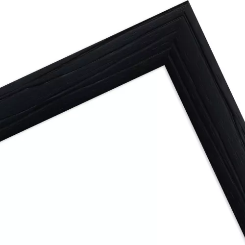 Holzrahmen Stralsund Schwarz 10x10 ohne Glas mit Rückwand