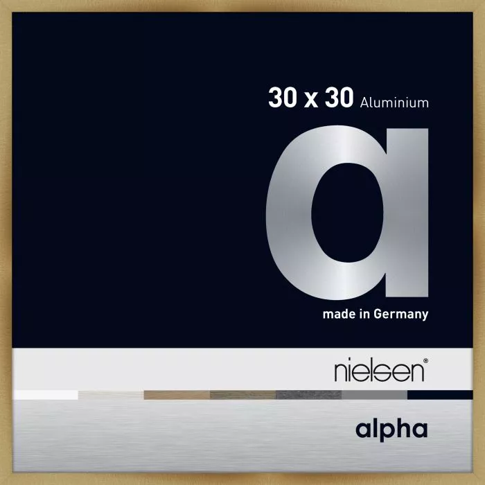 Alpha Alu Wechselrahmen Brushed Amber 30,0x30,0cm Normalglas