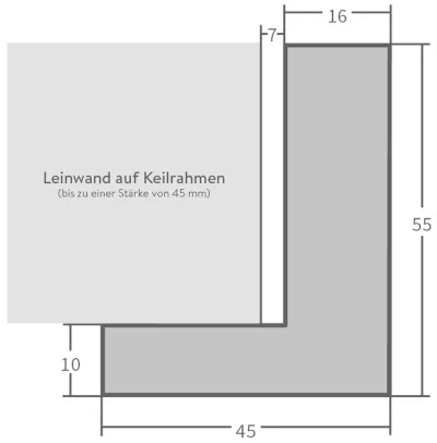 Rahmen Merseburg Weiß 20 x 20 Leerrahmen
