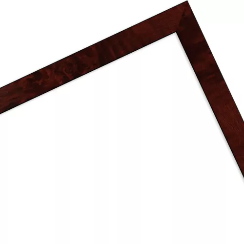 Holzrahmen Chemnitz Wurzeldekor, dunkel 13 x 13 Kunstglas