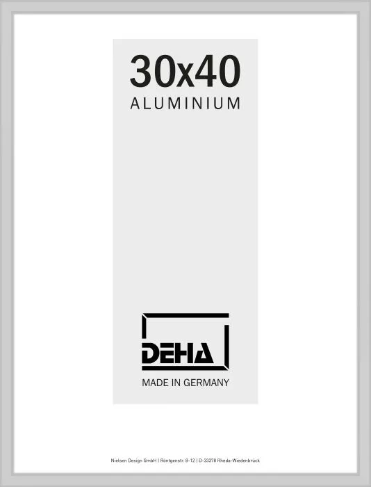 Alu-Bilderrahmen Dortmund Antireflexglas Silber matt 50 x 60cm