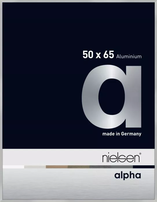 Alpha Alu Wechselrahmen Silber matt 50,0x65,0cm Museumsglas