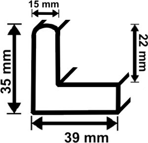 Profil Schattenfugenrahmen